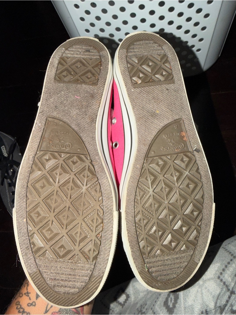 Women's Pink Low-Top Canvas Sneakers